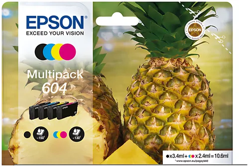 Epson C13T10G64010/604 Tintenpatrone MultiPack Bk,C,M,Y 150pg + 3x130pg VE=4