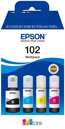 Epson C13T03R640/102 Tintenflasche MultiPack Bk,C,M,Y 127ml + 3x70ml VE=4