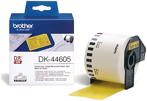 Brother DK-44605 DirectLabel Etiketten gelb Papier 62mm x 30,48m