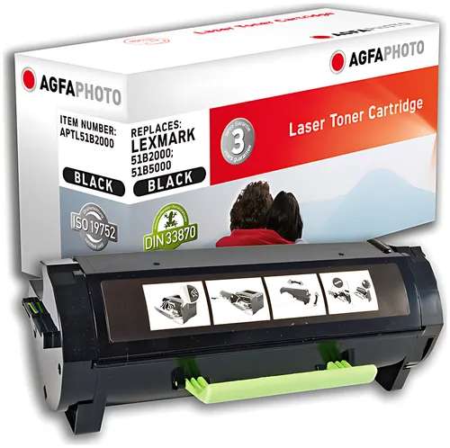 AgfaPhoto APTL51B2000 Toner-Kit, 2.500 Seiten 70 Gramm (ersetzt Lexmark 51B2000)