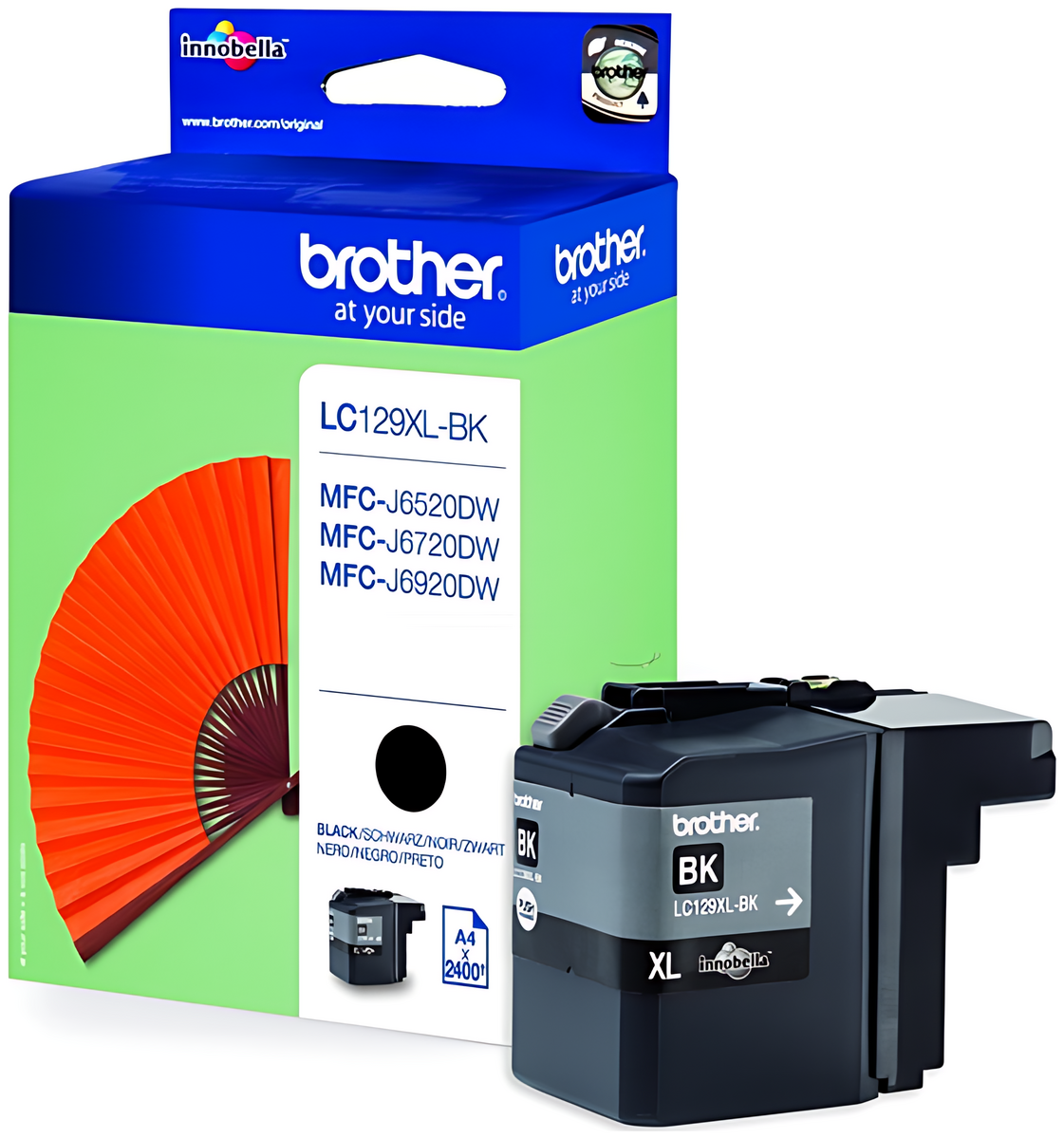 Brother LC-129XLBK Tintenpatrone schwarz, 2.400 Seiten ISO/IEC 24711 50ml
