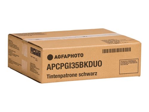 AgfaPhoto APCPGI35BKDUO Tintenpatrone schwarz Doppelpack 9ml VE=2 (ersetzt Canon PGI-35BK)
