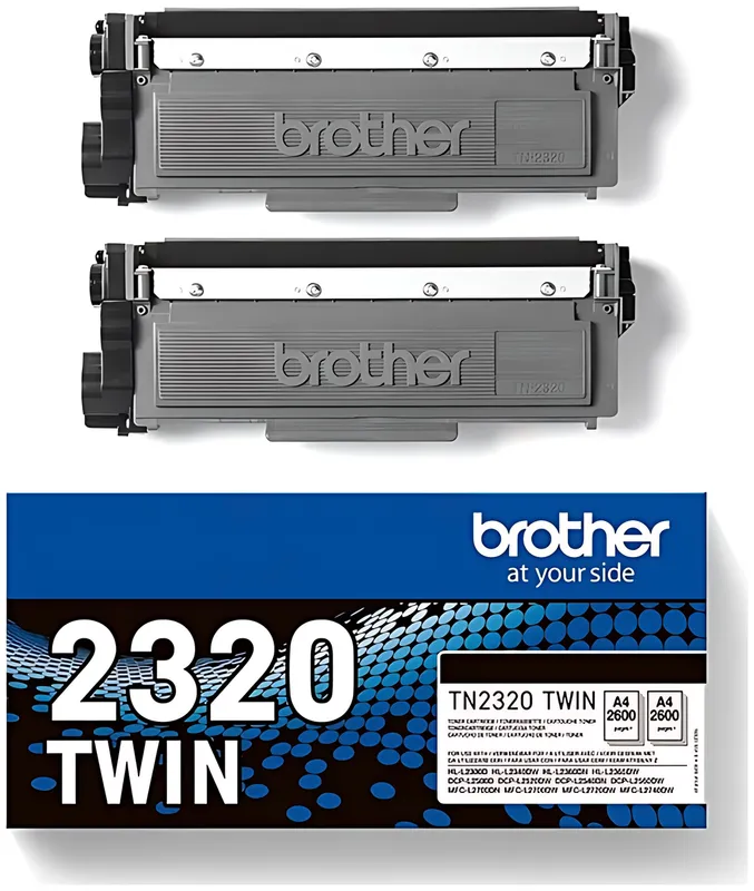 Brother TN-2320TWIN Toner-Kit Doppelpack, 2x5.200 Seiten ISO/IEC 19752 VE=2