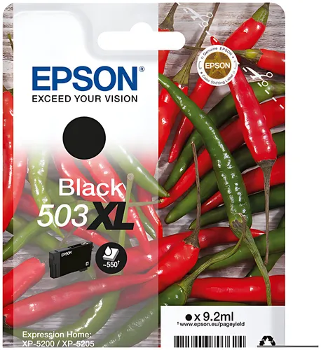 Epson C13T09R14010/503XL Tintenpatrone schwarz High-Capacity, 550 Seiten 9,2ml