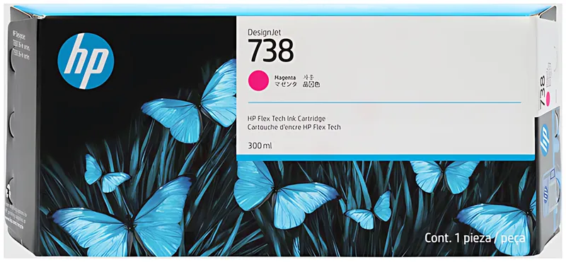 HP 738 Tintenpatrone magenta 300ml