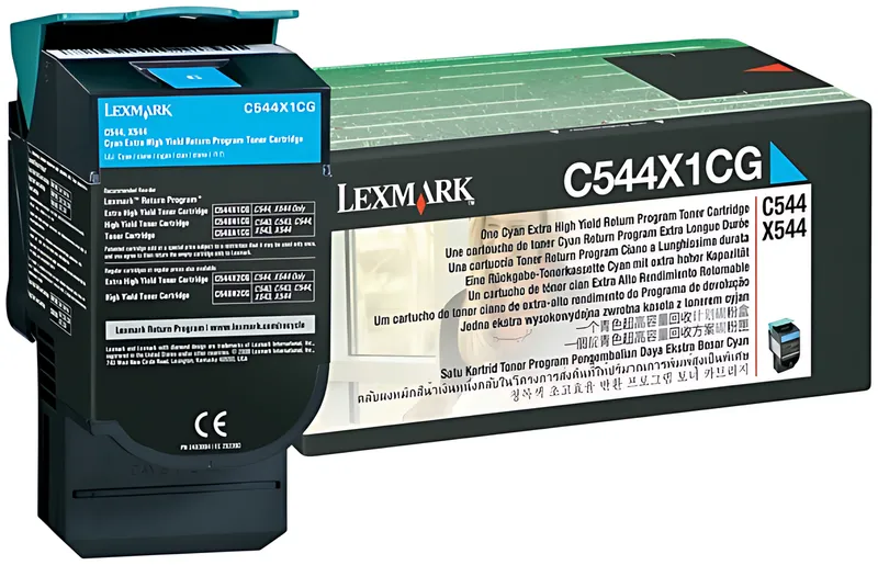Lexmark C544X1CG Toner cyan extra High-Capacity return program, 4.000 Seiten ISO/IEC 19798