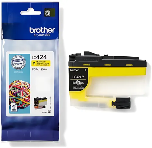 Brother LC-424Y Tintenpatrone gelb, 750 Seiten ISO/IEC 19752
