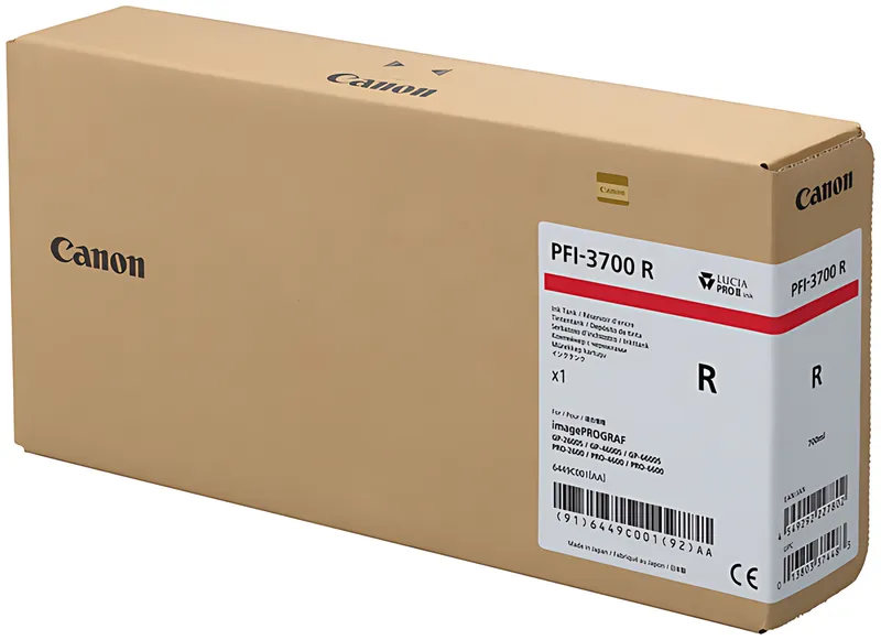 Canon 6449C001/PFI-3700R Tintenpatrone rot 700ml