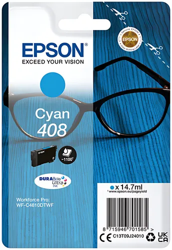 Epson C13T09J24010/408 Tintenpatrone cyan, 1.100 Seiten ISO/IEC 24711 14.7ml