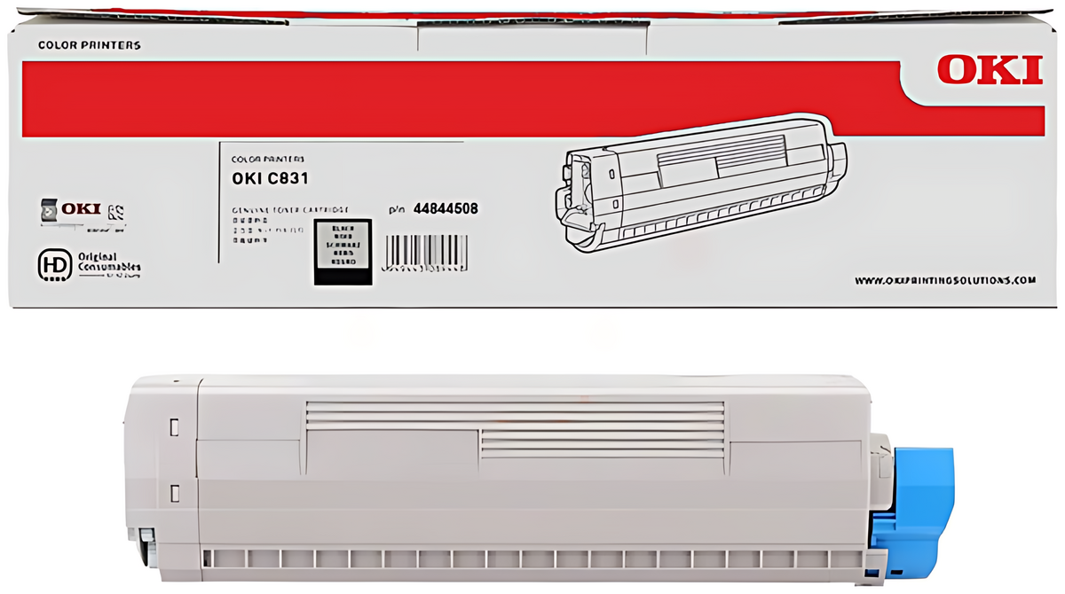 OKI 44844508 Toner-Kit schwarz, 10.000 Seiten