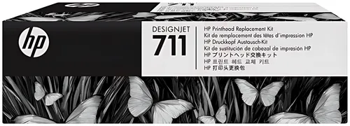 HP C1Q10A/711 Druckkopf + Tintenpatrone Bk,C,M,Y 48ml VE=4