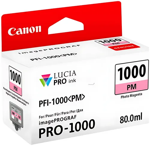 Canon 0551C001/PFI-1000PM Tintenpatrone magenta hell, 3.755 Seiten 80ml