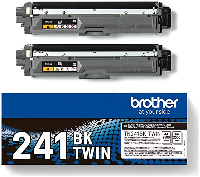Brother TN-241BKTWIN Toner-Kit schwarz Doppelpack, 2x2.500 Seiten ISO/IEC 19798 VE=2