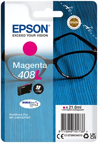 Epson C13T09K34010/408L Tintenpatrone magenta High-Capacity, 1.700 Seiten 21,6ml