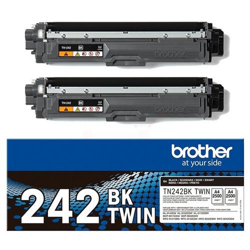 Brother TN-242BKTWIN Toner-Kit schwarz Doppelpack, 2x2.500 Seiten ISO/IEC 19798 VE=2