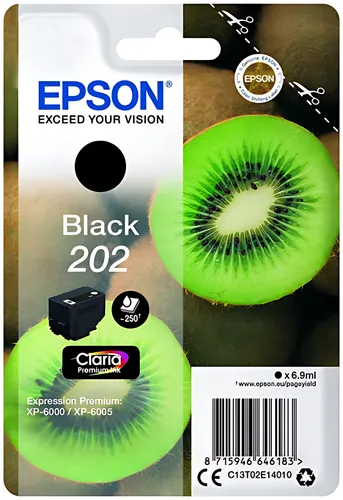 Epson C13T02E14010/202 Tintenpatrone schwarz, 250 Seiten 6.9ml