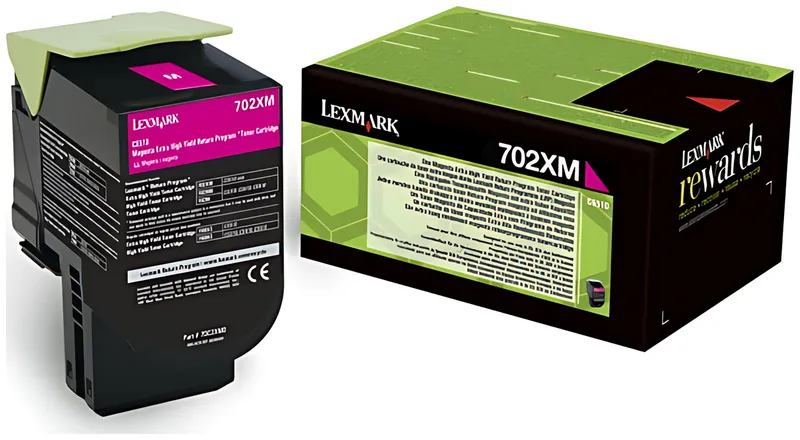 Lexmark 70C2XM0/702XM Toner-Kit magenta extra High-Capacity return program, 4.000 Seiten ISO/IEC 19798