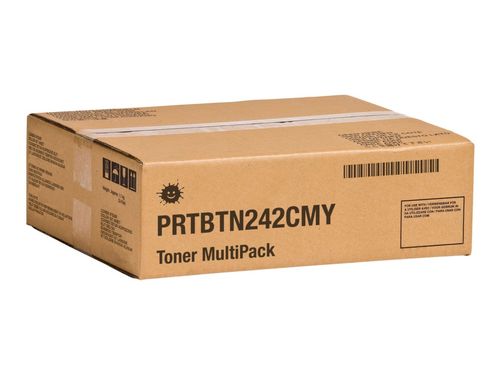 Kompatibel PRTBTN242CMY Toner MultiPack C,M,Y, 4.200 Seiten (ersetzt Brother TN242CMY)