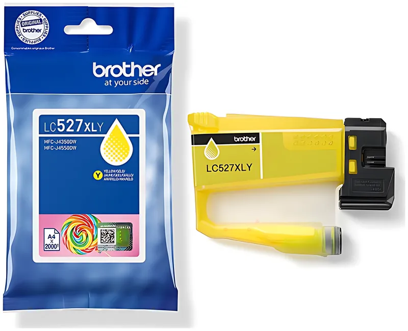 Brother LC-527XLY Tintenpatrone gelb High-Capacity, 2.000 Seiten ISO/IEC 19752