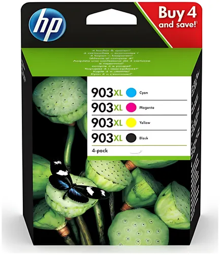 HP 3HZ51AE/903XL Tintenpatrone MultiPack Bk,C,M,Y High-Capacity 21,5ml + 3x9,5ml VE=4