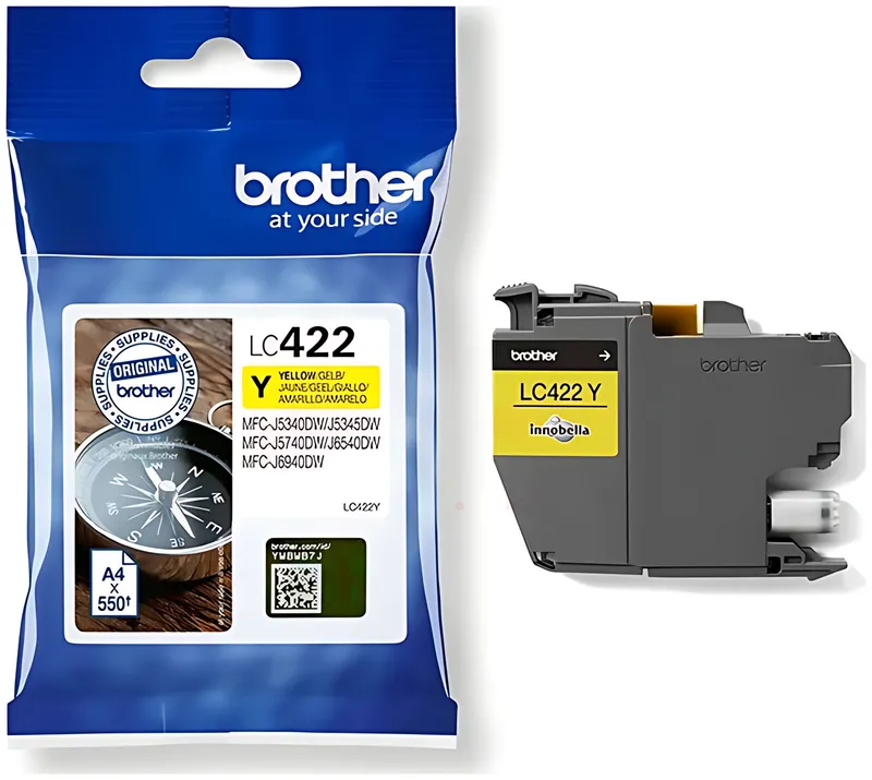 Brother LC-422Y Tintenpatrone gelb, 550 Seiten