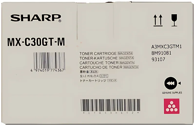 Sharp MXC-30GTM Toner-Kit magenta, 6.000 Seiten ISO/IEC 19752