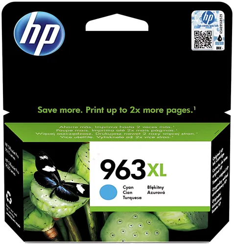 HP 3JA27AE/963XL Tintenpatrone cyan High-Capacity, 1.600 Seiten 22.77ml