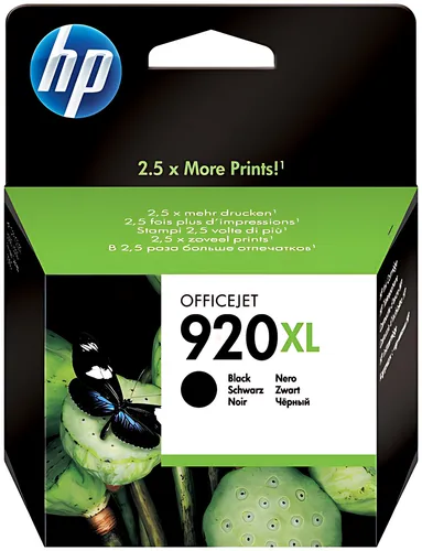 HP CD975AE/920XL Tintenpatrone schwarz High-Capacity, 1.200 Seiten ISO/IEC 24711 49ml