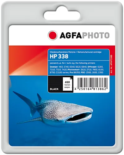 AgfaPhoto APHP338B Druckkopfpatrone schwarz, 460 Seiten ISO/IEC 24711 21ml (ersetzt HP 338)