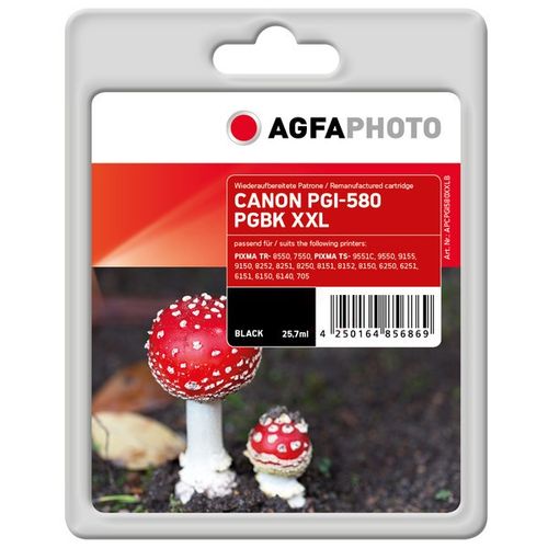 AgfaPhoto APCPGI580XXLB Tintenpatrone schwarz, 600 Seiten 22ml (ersetzt Canon PGI-580PGBKXXL)