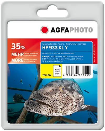 AgfaPhoto APHP933YXL Tintenpatrone gelb, 1.150 Seiten 13ml (ersetzt HP 933XL)