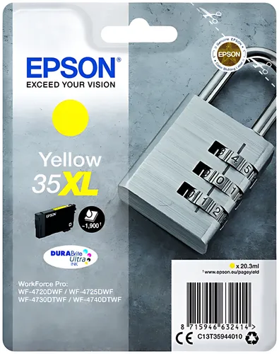 Epson C13T35944010/35XL Tintenpatrone gelb High-Capacity, 1.900 Seiten 20,3ml