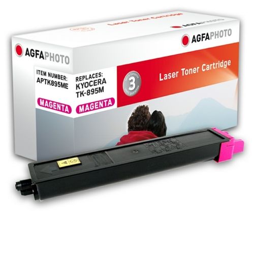 AgfaPhoto APTK895ME Toner magenta, 6.000 Seiten 120 Gramm (ersetzt Kyocera TK-895M)