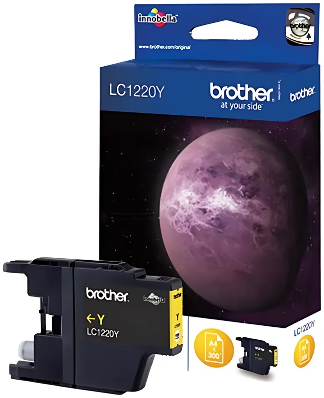 Brother LC-1220Y Tintenpatrone gelb, 300 Seiten ISO/IEC 24711