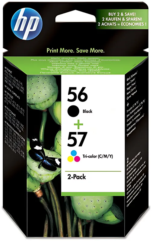 HP SA342AE/56+57 Druckkopfpatrone Multipack schwarz + color, 2x510 Seiten 520 pg + 500 pg VE=2