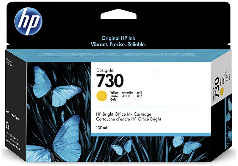 HP 730 Tintenpatrone gelb