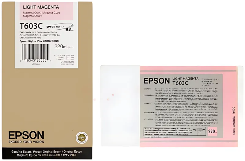 Epson C13T603C00/T603C Tintenpatrone magenta hell 220ml