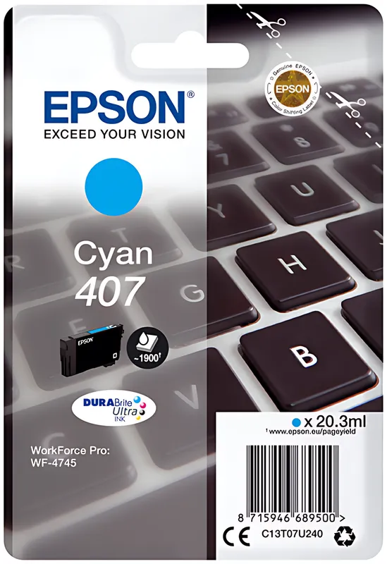 Epson 407 Tintenpatrone cyan