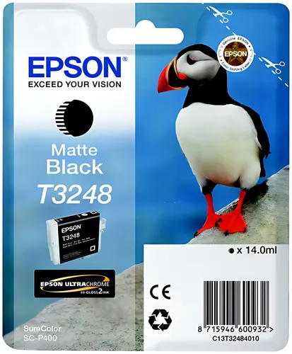 Epson C13T32484010/T3248 Tintenpatrone schwarz matt, 650 Seiten 14ml