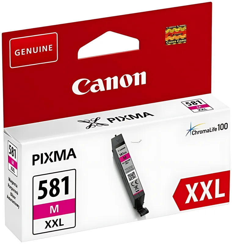 Canon 1996C001/CLI-581MXXL Tintenpatrone magenta extra High-Capacity, 760 Seiten ISO/IEC 19752 367 Fotos 11.7ml