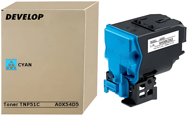 Develop A0X54D5/TNP-51C Toner-Kit cyan, 5.000 Seiten