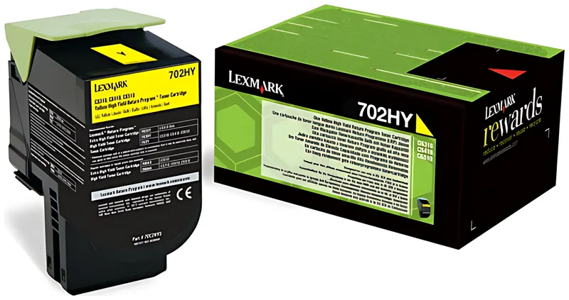 Lexmark 70C2HY0/702HY Toner-Kit gelb return program, 3.000 Seiten ISO/IEC 19798
