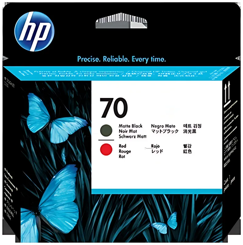 HP 70 Druckkopf schwarz matt rot