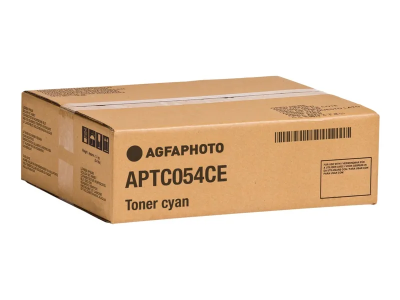 AgfaPhoto APTC054CE Tonerkartusche cyan, 1.300 Seiten 35 Gramm (ersetzt Canon 054)