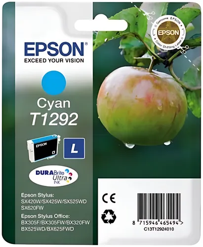Epson C13T12924012/T1292 Tintenpatrone cyan, 460 Seiten ISO/IEC 19752 7ml