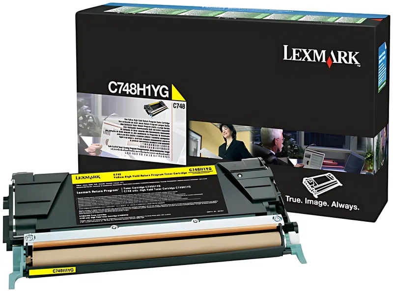 Lexmark C748H1YG Tonerkartusche gelb return program, 10.000 Seiten ISO/IEC 19798