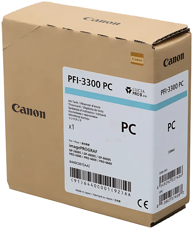 Canon 6440C001/PFI-3300PC Tintenpatrone cyan hell 330ml