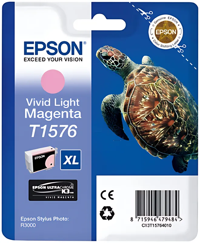 Epson C13T15764010/T1576 Tintenpatrone magenta hell, 2.300 Seiten 25.9ml
