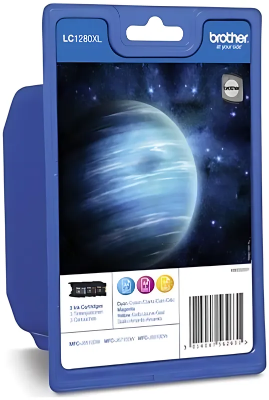 Brother LC-1280XLRBWBPDR Tintenpatrone MultiPack C,M,Y High-Capacity Blister, 3x1.200 Seiten ISO/IEC 24711 VE=3