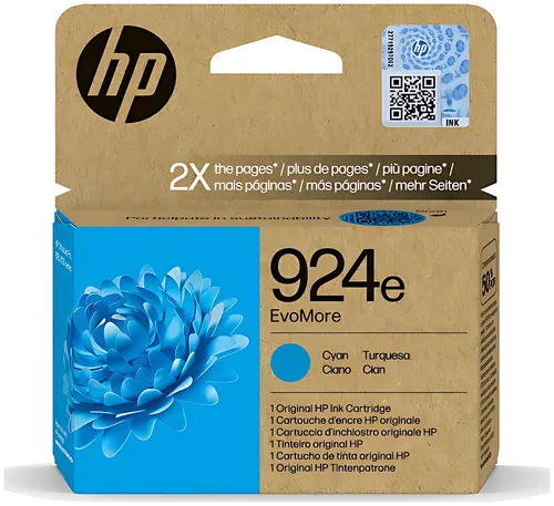 HP 4K0U7NE/924E Tintenpatrone cyan EvoMore, 800 Seiten ISO/IEC 19752